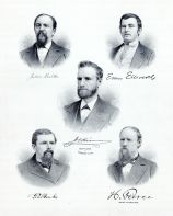 H. Pierce, Evan Edwards, Judge J.E. Harriman, G.T. Moesker, Julius Zuehlke, Wisconsin State Atlas 1881